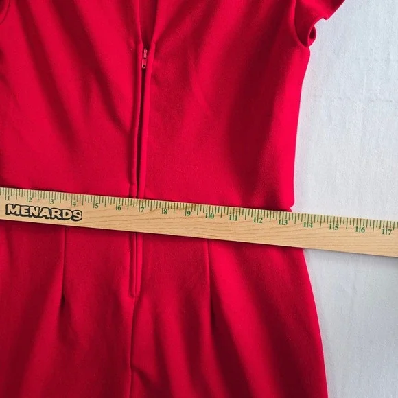 Womens S Ruffle Sleeve Mock Neck Jumpsuit Chic Date Night Bold Beautiful Stylish - Picture 10 of 11